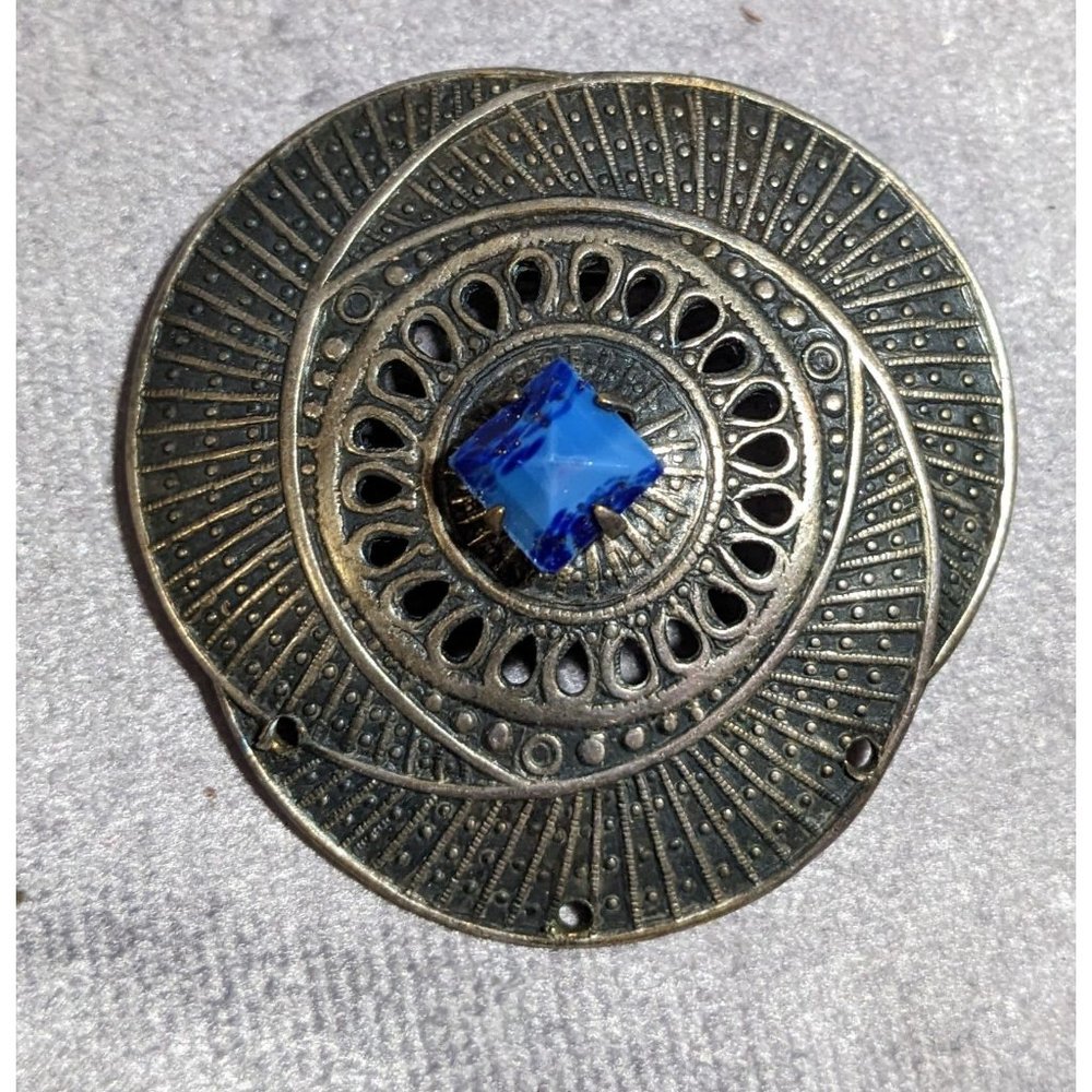 Blue And Silver Brooch